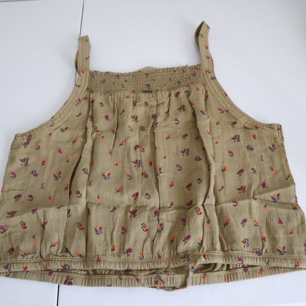 Prana Women's Size XL Little Palm Cami Sweet Grass Meadow Floral Cotton Top NWT - Picture 10 of 13